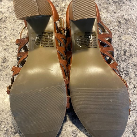 SO GLADIATOR BROWN LEATHER SANDALS WOMEN'S SIZE 10 - Picture 6 of 6